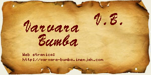 Varvara Bumba vizit kartica
